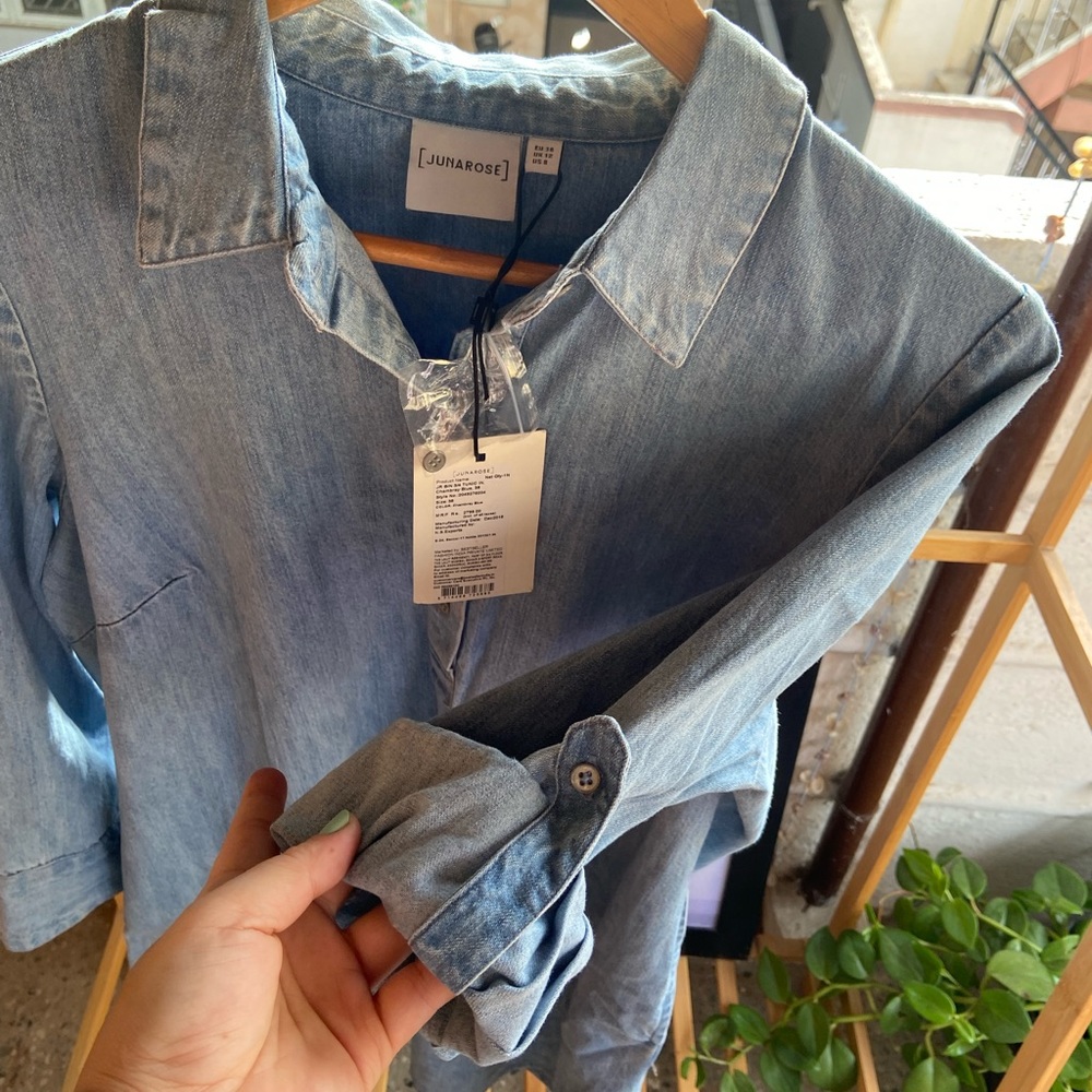 Junarose Denim  Dress. Size- 38 - Picture 5 of 8
